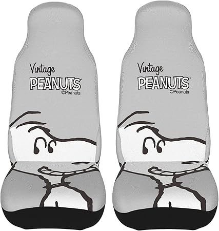 Amazon カーシートカバー Snoopy スヌーピー レザー 防水 普通車用 軽 自動車 フロント カー用品 前席 おしゃれ 人気 送風 合成皮革 汎用 丸洗いできる カー用品 100 通気性 座布団 シートカバー 車 バイク