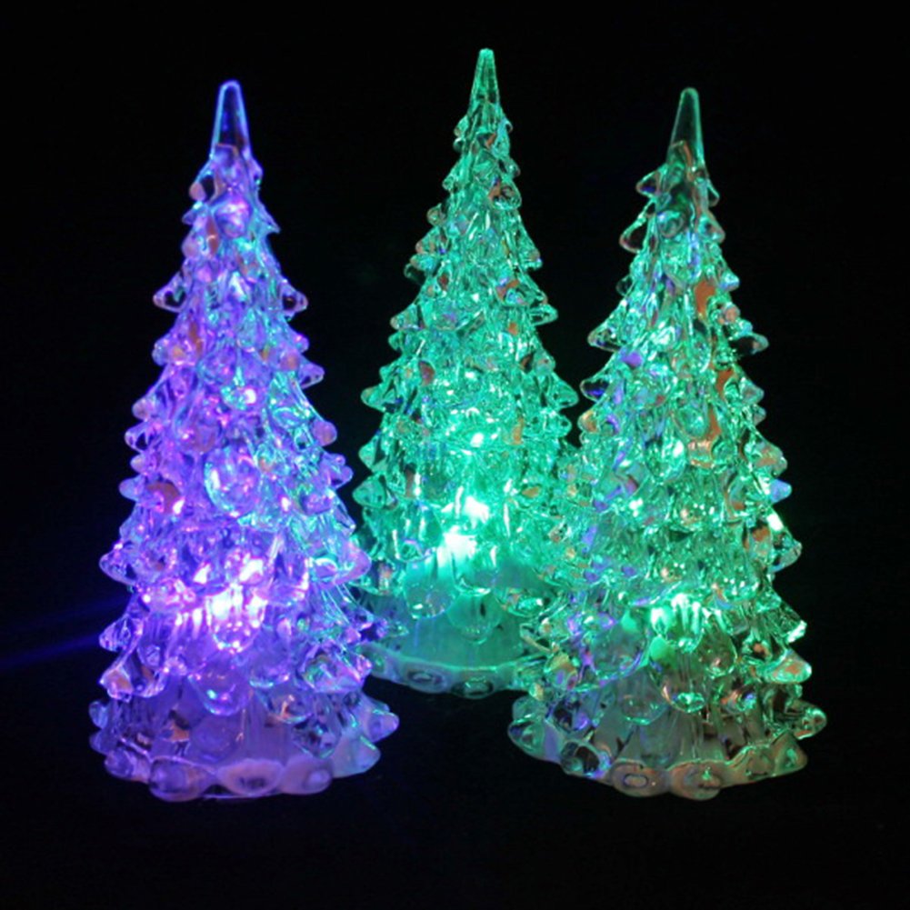 Brussels08 1pc Color Changing Christmas Tree Decoration Night
