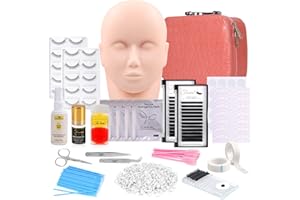 Eyelash Extension Kits, 17Pcs Professional Eyelash Grafting Training Tools Lashes Extension Practice Exercise Set with Manneq