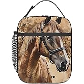 VANZEV Horse Lunch Box for Adults Women Girls Boys Kids Animal Lunch Box Insulated Cooler Reusable Lunch Bag Container Gifts for Work Office Picnic Travel School