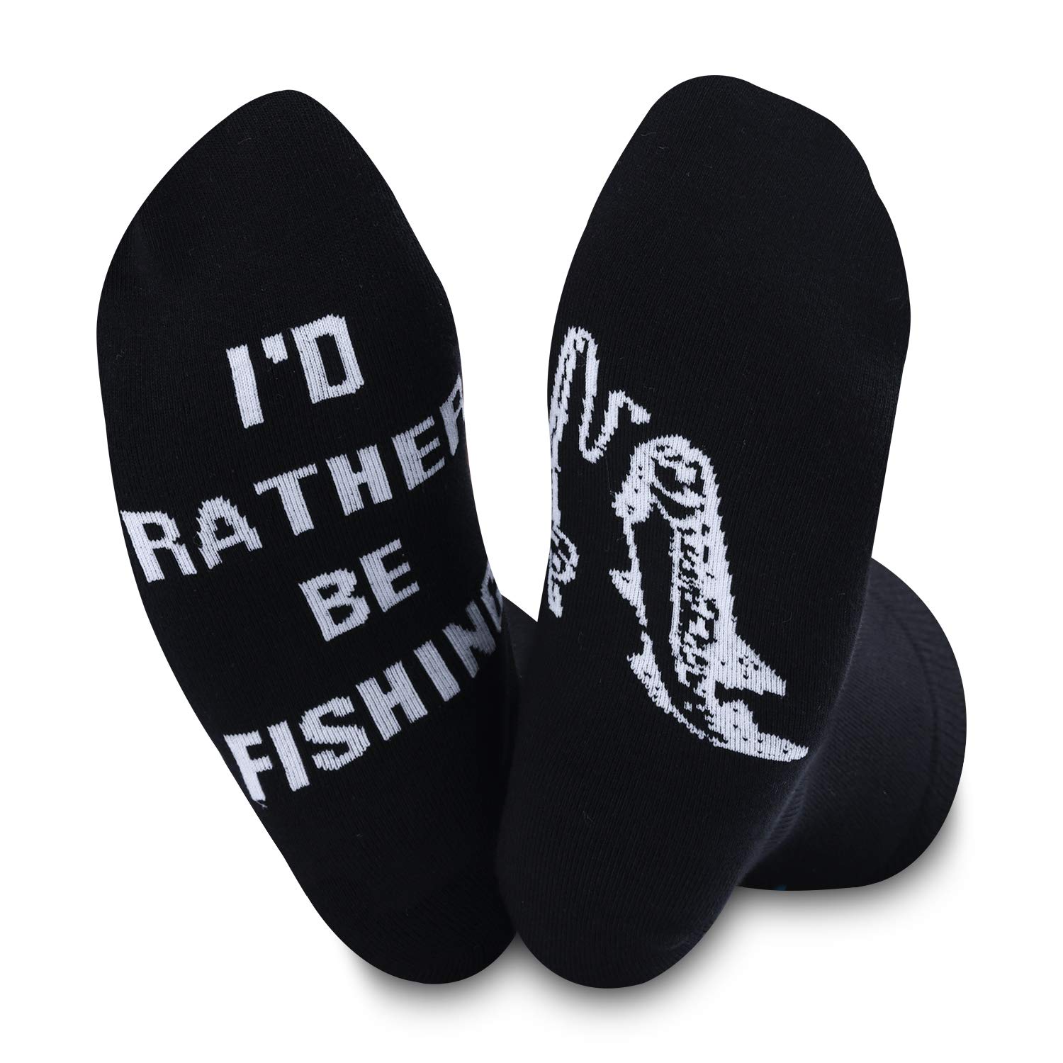 Fishing Lovers Socks Fish Men's Gift I’d Rather Be Fishing Socks for Fisherman Fathers Day Gift