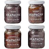 Akapacha Gourmet Olive Tapenade &amp; Spread Gift Set (4 Jars) &ndash; Artisanal Chilean Purple Olives &ndash; Vegan &amp; Non-GMO &ndash; Healthy Savory Topping for Charcuterie, Pasta &amp; Sandwiches &ndash; Small-Batch
