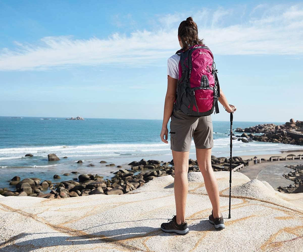 VAYAGER Women's Lightweight Cargo Short for Hiking, Camping and Travel with 6 Pockets Quick Drying Water Resistant : Clothing