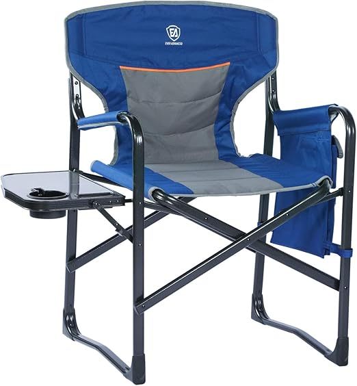 aluminum directors chair with side table