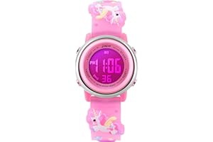 L LAVAREDO Kids Watches Girl Watches Ages 3-12 Sports Waterproof 3D Cute Cartoon Digital 7 Color Lights Wrist Watch for Kids