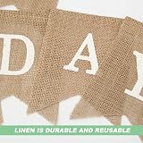 TakFree Happy Birthday Burlap Bunting 6.6 Ft Linen Garland Swallowtail view 3