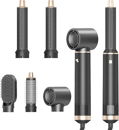 Dryhsip 5-in-1 Hair Dryer Brush Grey Detachable Heads Travel Power 800W