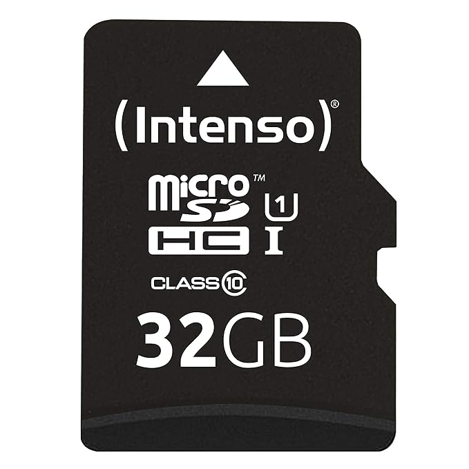 Intenso Professional microSDHC UHS-I Class 10 32GB Speicherkarte inkl. SD-Adapter (bis 90Mbps) schwarz