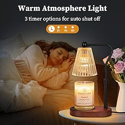 seenlast Candle Warmer Lamp with Timer Dimmer