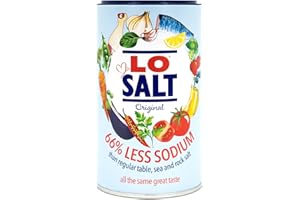 LOSALT – Reduced Sodium Salt | Original (non-iodised) | Great Tasting Salt Alternative/Substitute with 66% less sodium | 350g tub (pack of 1)
