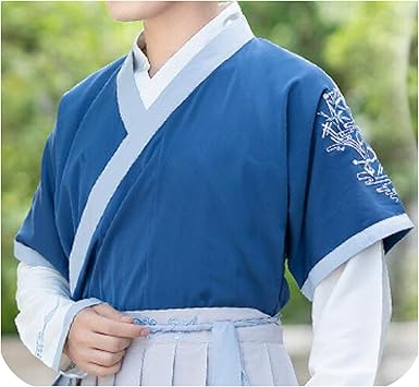 blue traditional wedding dress