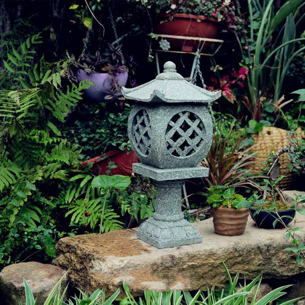 Garden Decoration Outdoor Floor Stone Lanterns Antique Japanese Garden Lawn Lamp Palace Lamp Home Indoor Outdoor Decoration Zen Landscape A B C D D20 20 52cm Amazon Co Uk Diy Tools