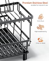LIONONLY 2 Tier Dish Drainer Rack with Swivel Drainage Spout view 6