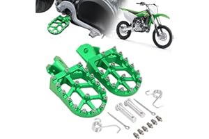 AnXin Foot Pegs Motorcycle Universal CNC Footpeg for KX KLX 50-125cc BT200X Mini Bike SSR Apollo RFZ TaoTao Lifan Kayo Coolster Pit Bike - Green