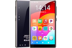 MP3 Player with Bluetooth and WiFi, Oilsky 80GB Music Player with Spotify Kids, Amazon Music, 1080P Android MP4 Player with Apps, Pandora, Audible, App, FM Radio, up to 512GB Dark Purple