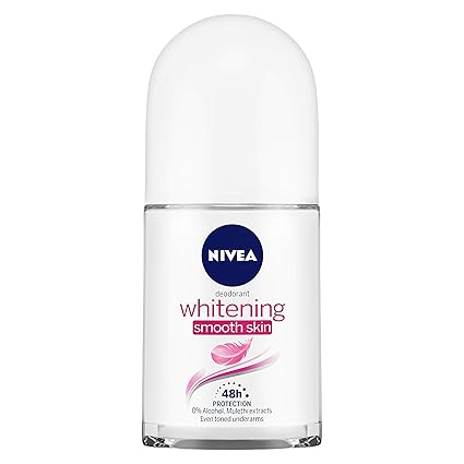 NIVEA Whitening Smooth Skin Deodorant Roll-on, 50ml For Even Toned & Smoother Underams