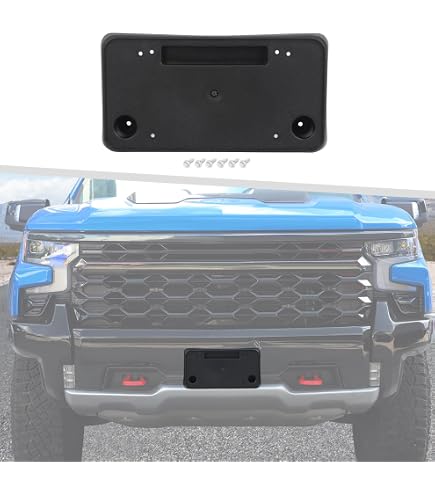 Front License Plate Bracket For Chevy Silverado 1500 2022-2024 - Textured Replacement Part