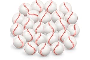HXEZOC 24 Pcs Baseball Bouncy Balls for Kids, 32mm Rubber Bounce Sport Balls Bulk for Party Favors, Goodie Bag Fillers, Easter Gift Bag Stuffers, Basket Stuffers, Classroom Prizes, Carnival Party Supplies