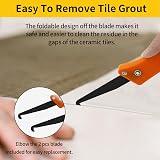 Carreuty 12 Pcs Pro Grout Removal Tool Set with 7 Replacements, 2 Handles view 6