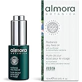 Almora Botanica Radiance Day Face Oil 15mL | Hydrating & Brightening Facial Oil for Glowing Skin | Lightweight, Non-Greasy Formula with Sunflower Oil & Beta Carotene | Natural, Vegan Skincare