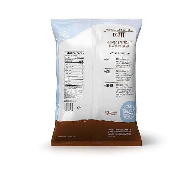BIG TRAIN BLENDED ICE COFFEE BEVERAGE MIX, 3.5 POUND (PACK OF 1)