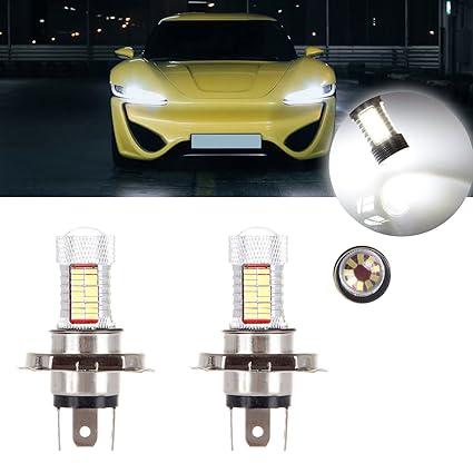 cciyu 2 unidades color blanco higtht 81smd de 12 V H4 bombilla LED ...