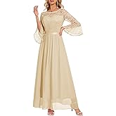 Wedtrend Women's Formal Dresses 2025 Wedding Guest Dress Bell Sleeve Bridesmaid Dresses Maxi Evening Dress