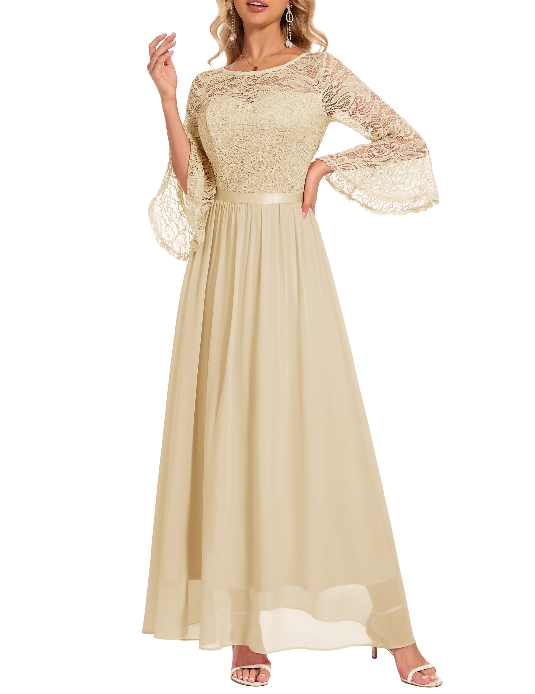 Wedtrend Women's Bridesmaid Dresses, 3/4 Flared