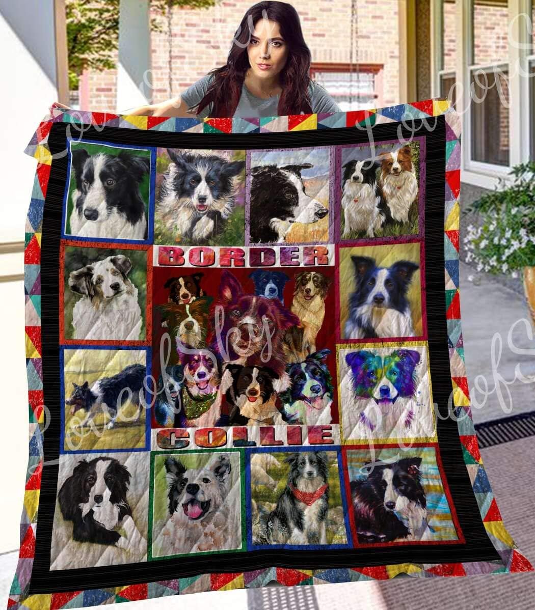 Border Collie Make Color Quilt Border Collie Quilt Quilt