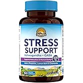 Vitalitown Stress Support Supplement, Calming Blend of Ashwagandha, GABA, L-Theanine, Lemon Balm, Natural Cortisol Response, Ease Stress & Tension, Promote Relaxation & Mental Focus, 60 Vegan Caps