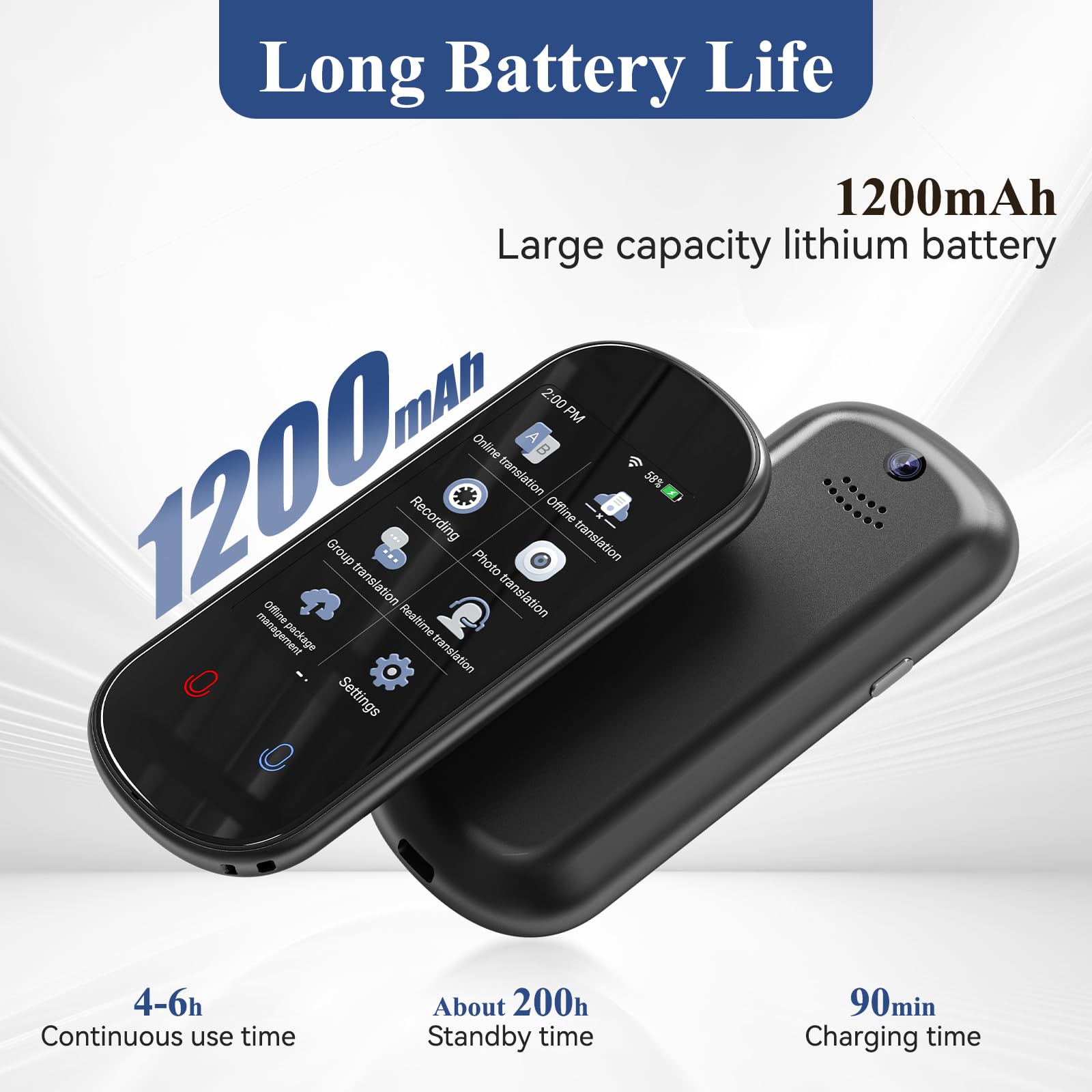 Language Translator Device, 2025 Two-Way AI Voice Translator for Voice/Text/Offline/Photo Translation 138+ Language Online Translation Portable Tow Way Translator Device for Business Learning Travel