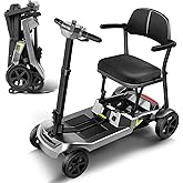 SCOOTNGO Mobility Scooters for Seniors & Adults, 4 Wheel Electric Travel Mobility Scooter with Dual Removable Batteries, Ligh