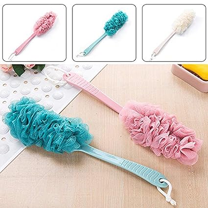 SIYAA Long Handle Body Bath Brush Luxurious Back Scrubber Shower Brush for Men Women @@ (Pack of 1)