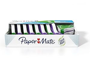 Liquid Paper Paper Mate DryLine, Extra Long Tape, Assorted Colors, 10 Count