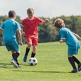 Friusate 3 Pairs Kids Football Socks Black 30-37 Breathable Cushioned Heel view 2
