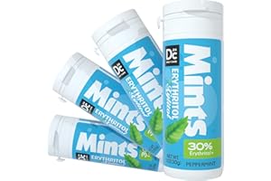DC24 DAILY CARE Xylitol Erythritol Mints, No Aspartame Sugar Free Mints, Low-Calorie, Refresh Breath Mints Keto Peppermint 30 Pieces (Pack of 4)