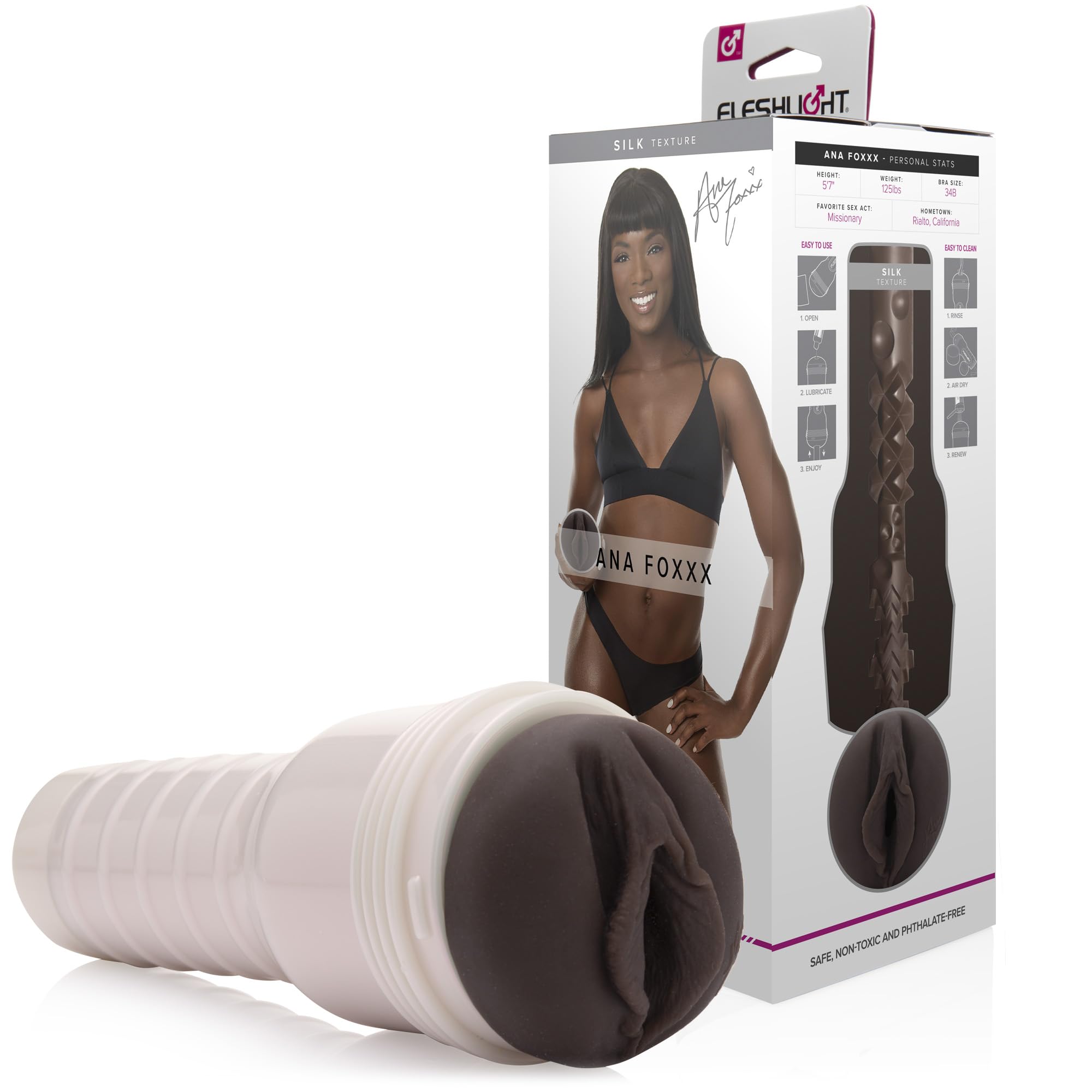 Fleshlight Male Sex Toys Ana Foxxx โ The Number One Male Masturbator Sex Toys for Men with Our Fleshlight SuperSkin Pocket Pussy Technology
