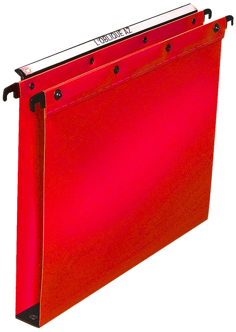 Elba Ultimate Polypropylene Foolscap Suspension Files, 30mm Base - Red (Pack of 25) — image 1