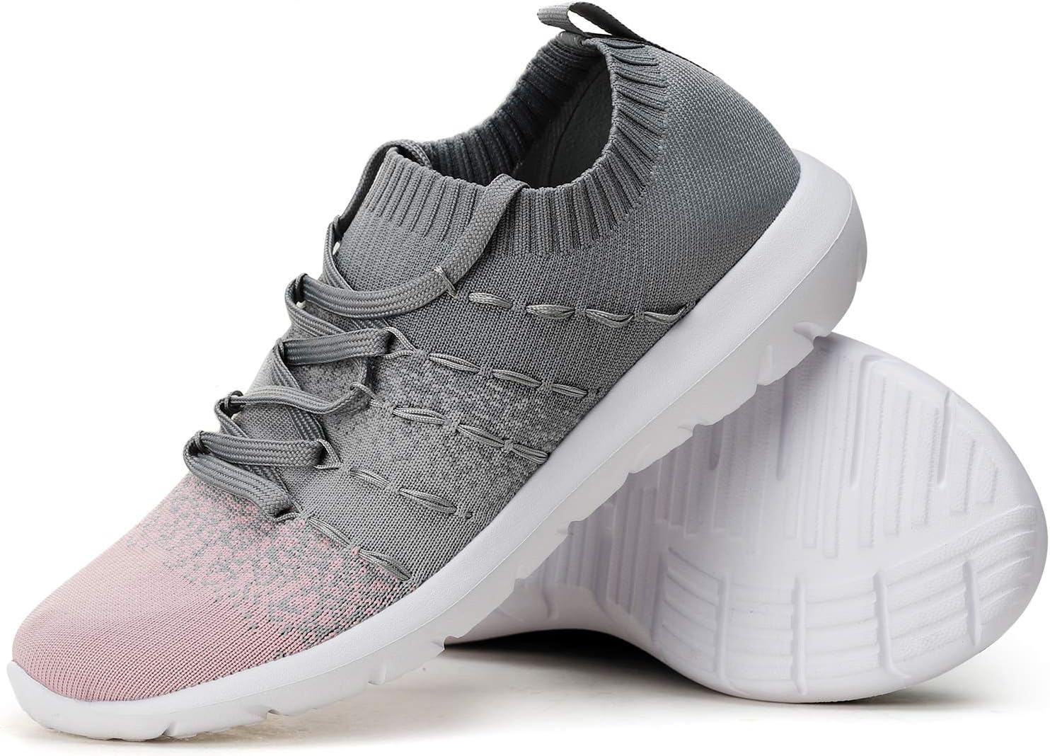 PromArder Women's Walking Shoes Slip On Athletic Running Sneakers Knit Mesh Comfortable Work Shoe