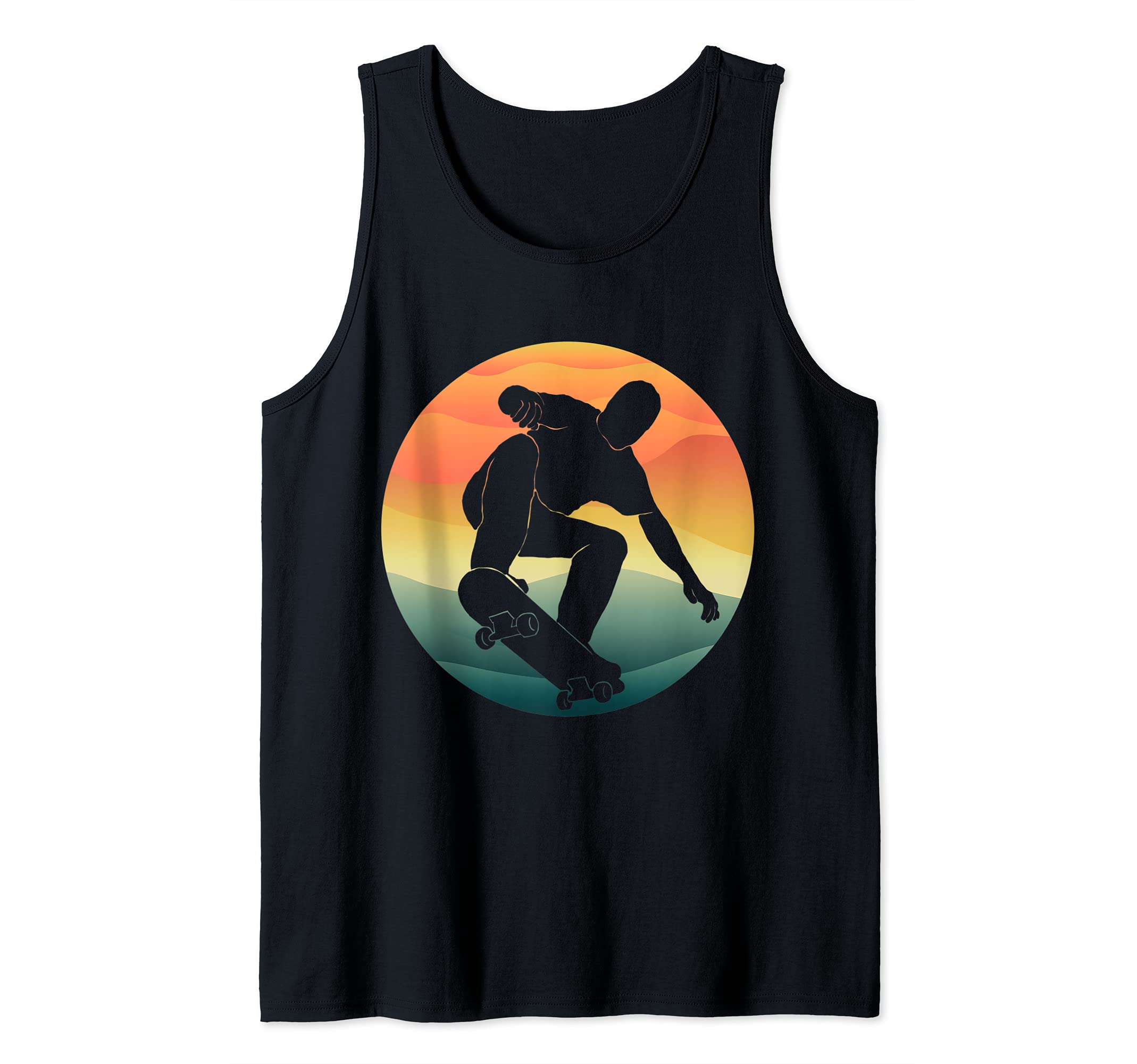 Skateboarding Vintage Retro Skate Lover Funny Skating Tank Top