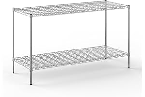Regal Altair 24" Deep x 60" Wide x 34" Height Wire Shelving Kit | 2-Tier | NSF Commercial Storage Rack Unit