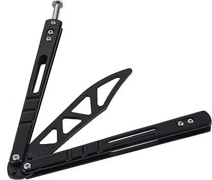 Amazon Csgo 折りたたみ戦術トレーナー練習バタフライナイフ 折りたたみナイフ 刃なし 黒色 No Brand フォールディングナイフ