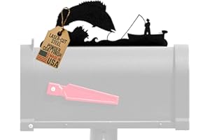 Innovative Fabricators, Inc. American Steel Fisherman in Boat Fishing Angling Mailbox Topper - Made in USA