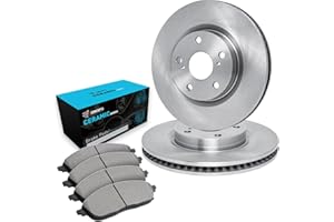 R1 Concepts Front Brakes and Rotors Kit |Front Brake Pads| Brake Rotors and Pads| Ceramic Brake Pads and Rotors |fits 2017-2021 Hyundai Kona, Kia Forte, Forte5, Seltos, Soul