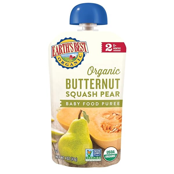 EARTHS BEST BABY PUREE BUTTER NUT SQASH, 4 OZ