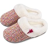 ULTRAIDEAS Women's Indoor Terry Clog Slipper with Memory Foam, Slip-On Ladies Comfy House Shoe with Non-Slip Rubber Sole