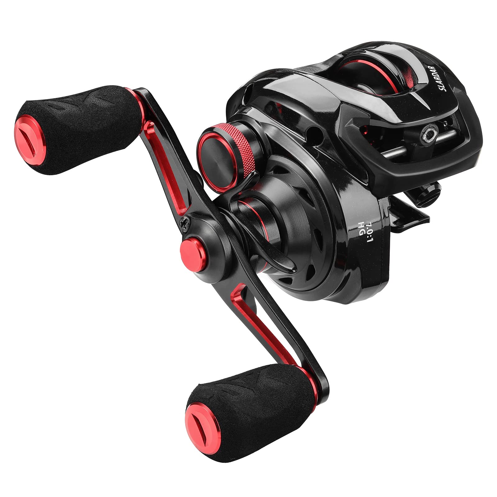 Seaknight SLARDAR Baitcasting Fishing Reel Freshwater 10+1 Shielded Bearings 7.0:1 Gear Ratio High Speed Smooth Reels Carp Fishing Carbon Fiber Drag Max 18LB (7.0:1 Right Handle/Max 18LB)