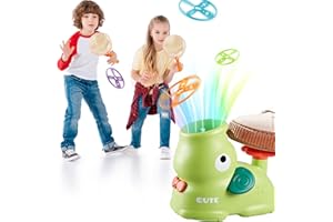 Unyfu Outdoor Toys for Kids Ages 4-8 Flying Disc Launcher Toy Dinosaur Butterfly Catching Game Fun Outdoor or Indoor Toys for Boys and Girls Ages 3-5 Backyard Games Birthday Gift Age 3-12 Year Old
