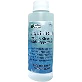 Urban ReLeaf Liquid Oral Wound Cleanser with Peppermint | Natural Sea Salt Soak, Dental Work &amp; Braces, Canker Sores &amp; Gum Care, Orthodontics &amp; Dentures, Fresh Mint