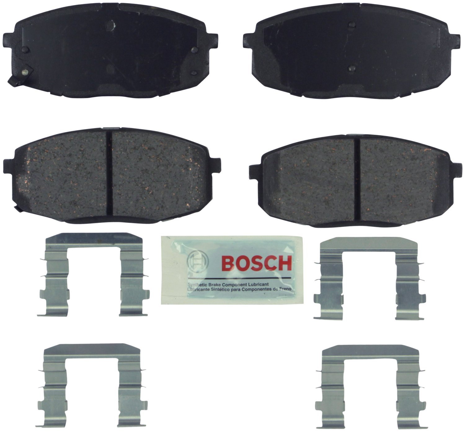 Photo 1 of BOSCH BE1397H Blue Ceramic Disc Brake Pad Set With Hardware - Compatible With Select Hyundai Elantra; Kia Forte, Forte Koup, Forte5, Soul; FRONT